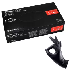 Mercator Rękawiczki Nitrylowe Black L 100 szt/ 50 par
