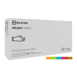 Mercator Rękawiczki Nitrylowe S White 100 szt/ 50 par