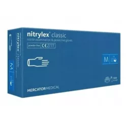 Mercator Rękawiczki Nitrylowe M Niebieskie 100 szt/ 50 par