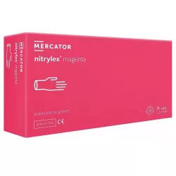 Mercator Rękawiczki Nitrylowe Magenta M 100 szt/ 50 par
